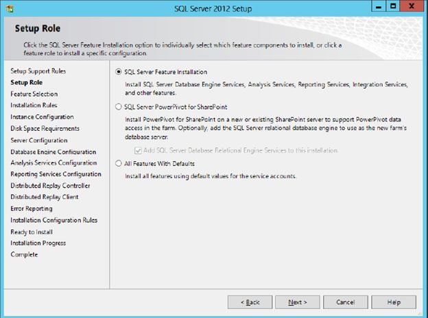 SQL Server Feature Installation